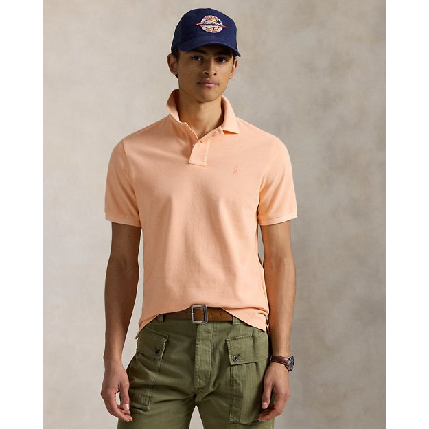 'Classic Fit Mineral-Dyed Mesh Polo Shirt' pour Hommes