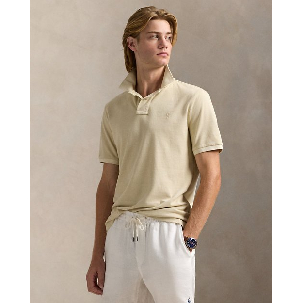 'Classic Fit Mineral-Dyed Mesh Polo Shirt' pour Hommes
