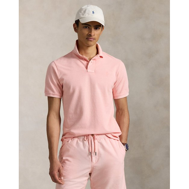 'Classic Fit Mineral-Dyed Mesh Polo Shirt' pour Hommes