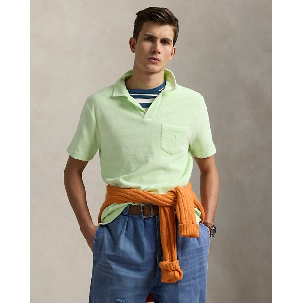 'Mineral-Dyed Terry Polo Shirt' pour Hommes