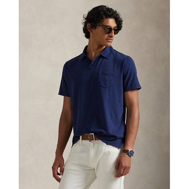 'Standard Fit Cotton-Linen Polo Shirt' pour Hommes