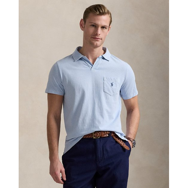 'Standard Fit Cotton-Linen Polo Shirt' pour Hommes