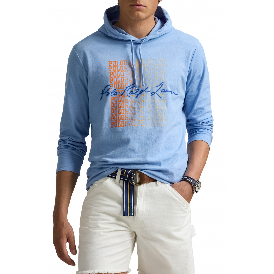 Men's 'Jersey Long Sleeve Hooded T-Shirt'
