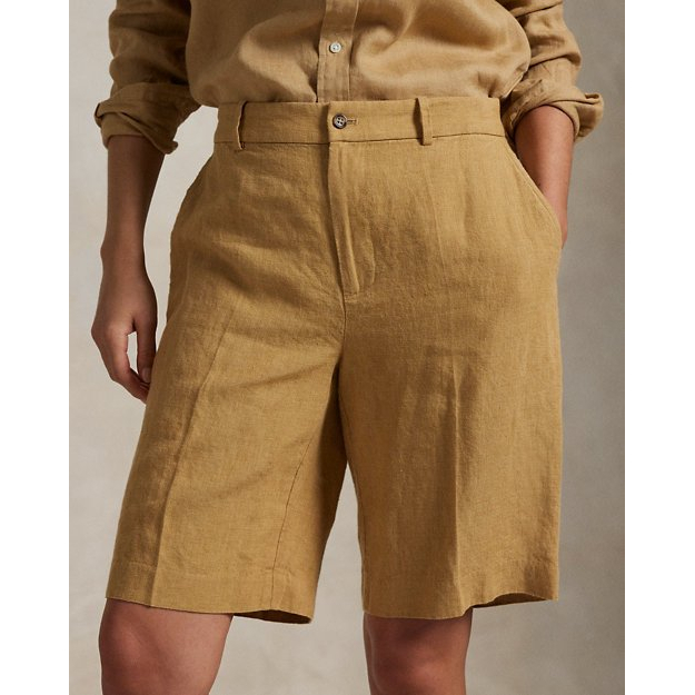 Women's 'Long Pleated Linen Short'