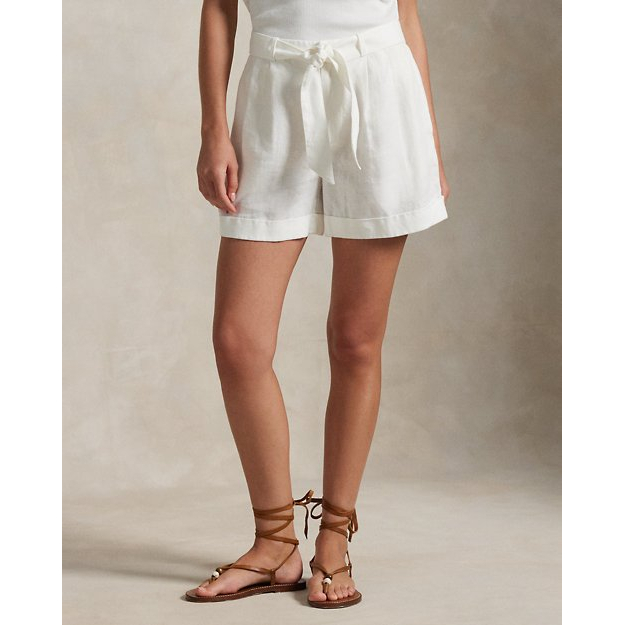 'Belted Linen Short' pour Femmes