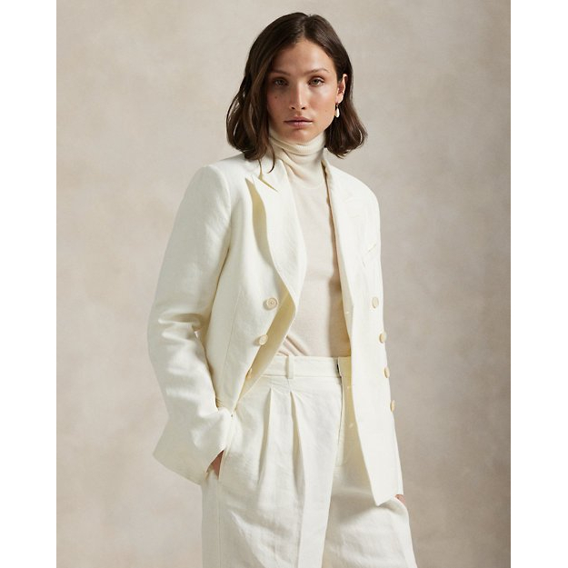 'Double-Breasted Hemp Blazer' pour Femmes