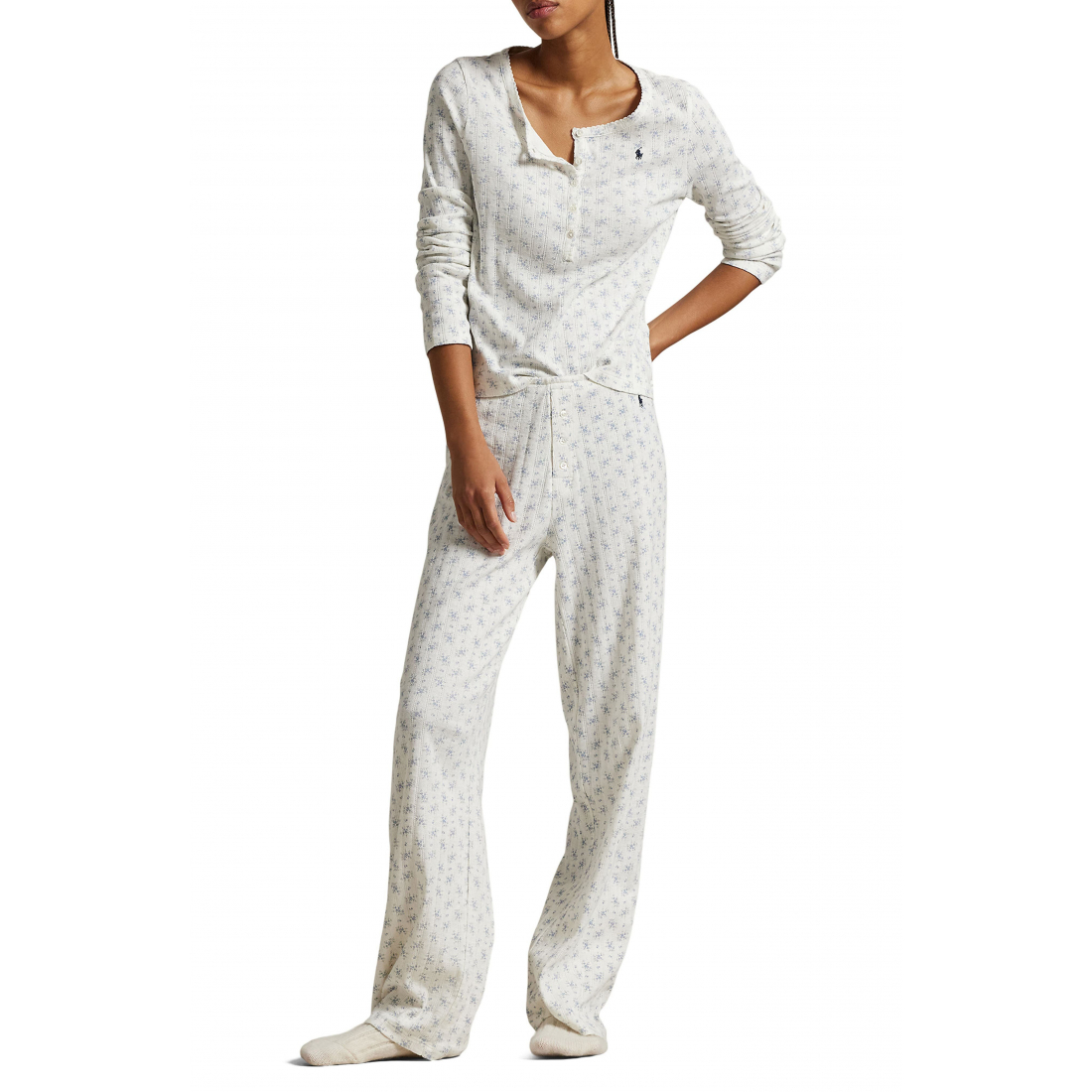 'Henley Cotton Pajamas' pour Femmes