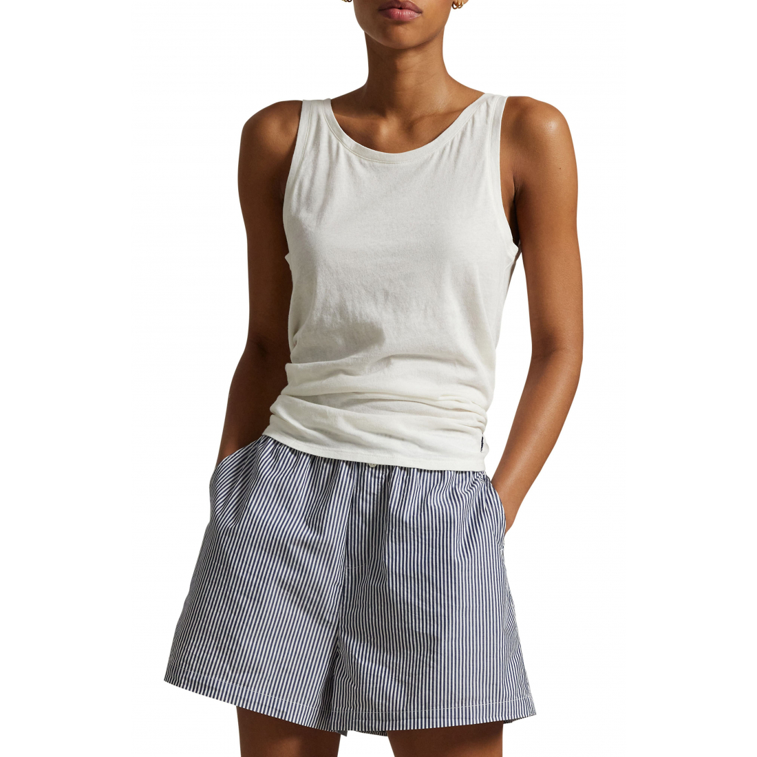'Long & Lean Cotton Jersey Lounge Tank' pour Femmes