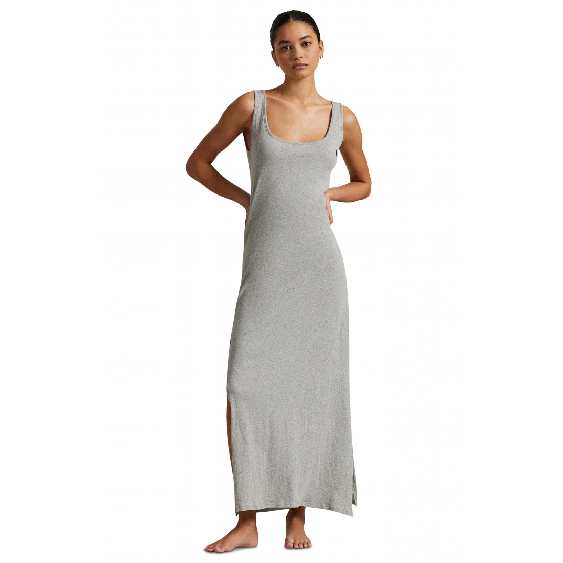 'Scoop Neck Sleeveless Cotton Nightgown' pour Femmes