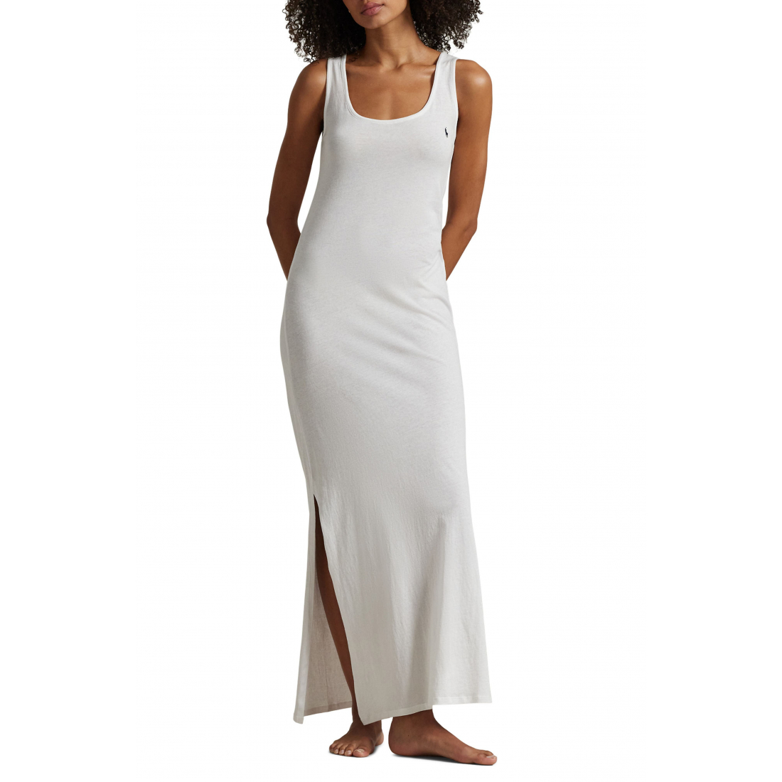 'Scoop Neck Sleeveless Cotton Nightgown' pour Femmes