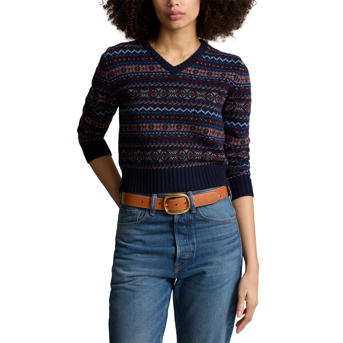 'Fair Isle Wool Blend Sweater' pour Femmes