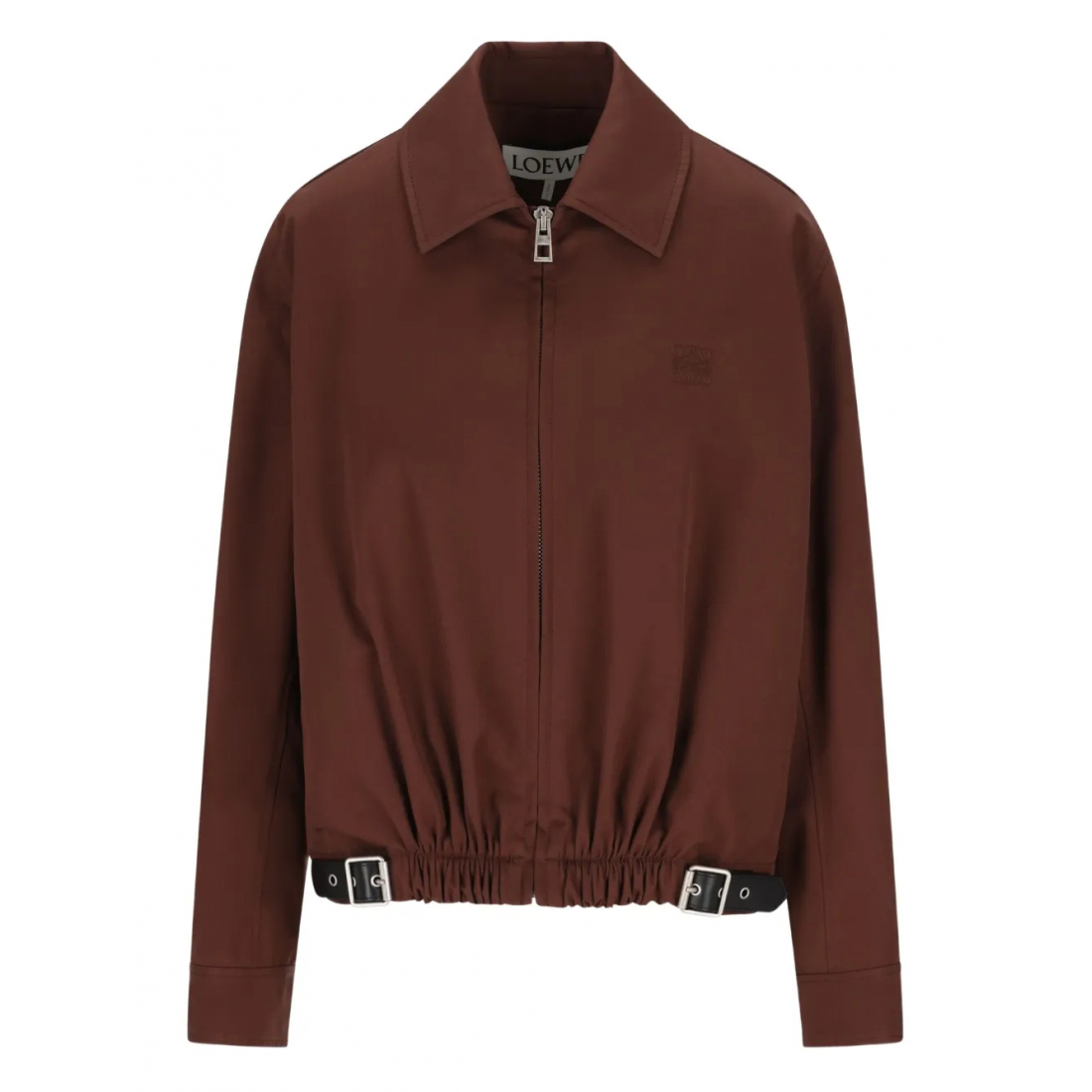 Veste 'Buckled-Hem Zip-Front' pour Femmes