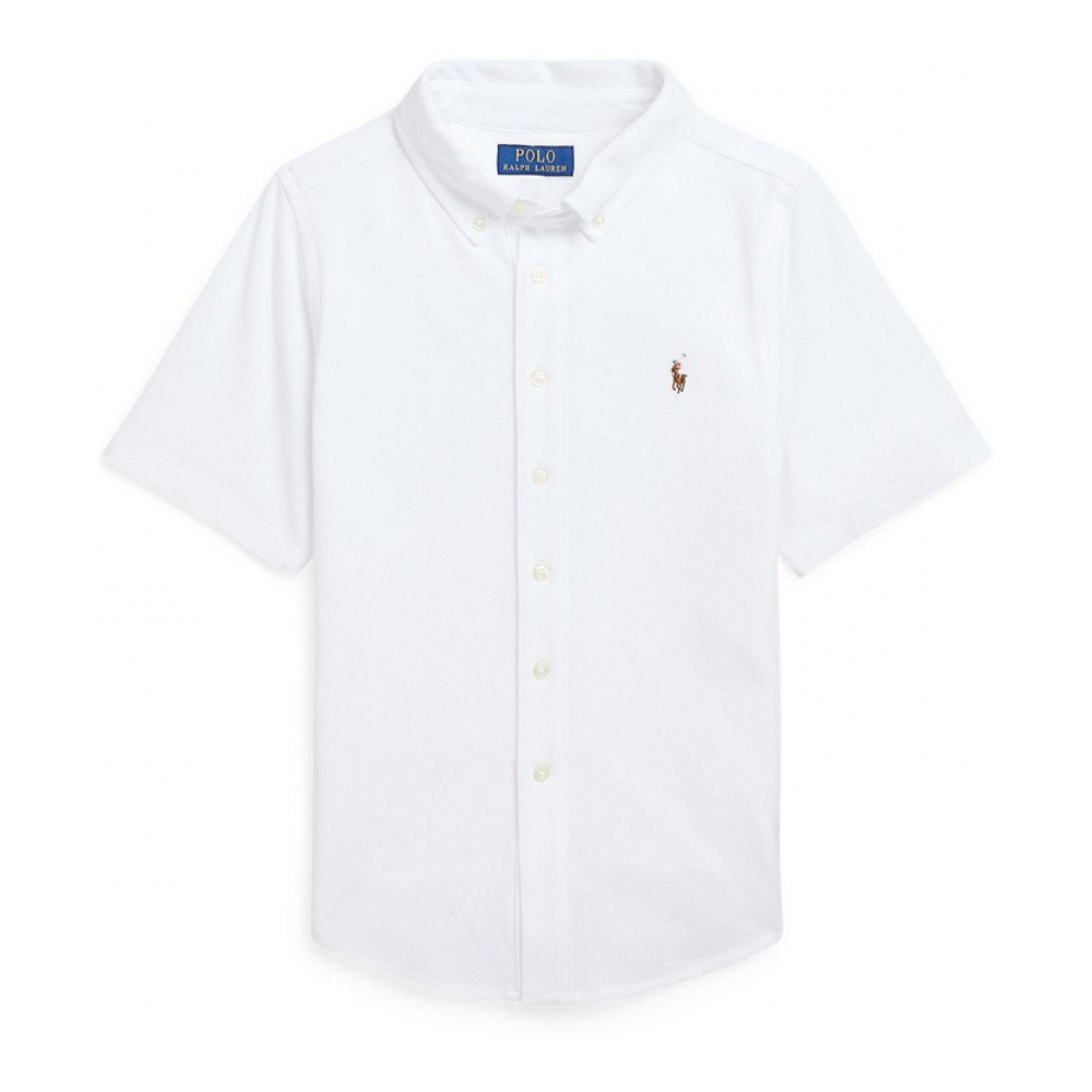 'Knit Oxford Short-Sleeve Shirt' pour Enfant et petit garçon