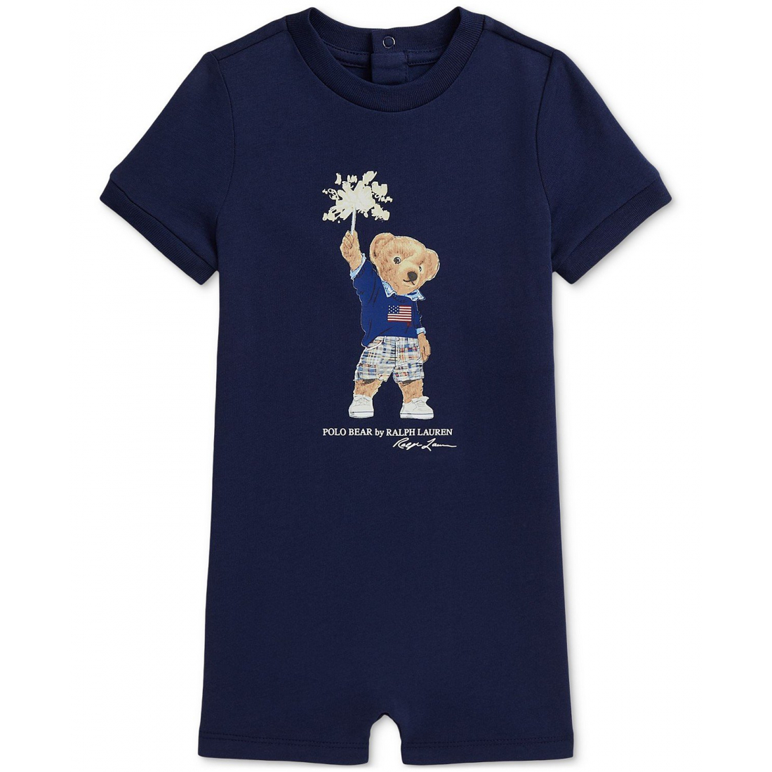 'Polo Bear Cotton Jersey Shortall' pour Bébés garçons