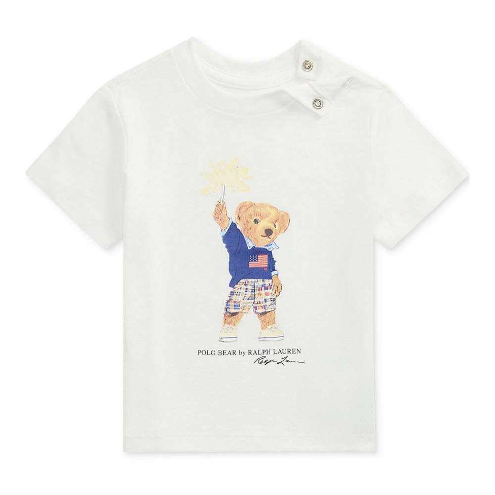 'Cotton Jersey Polo Bear Tee' pour Bébés garçons