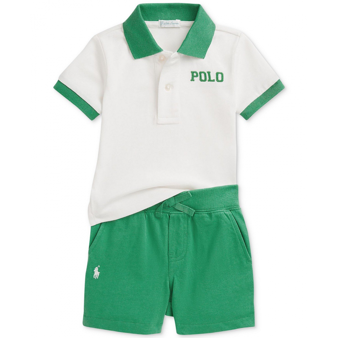 'Jersey Polo Shirt & Shorts Set' pour Bébés garçons