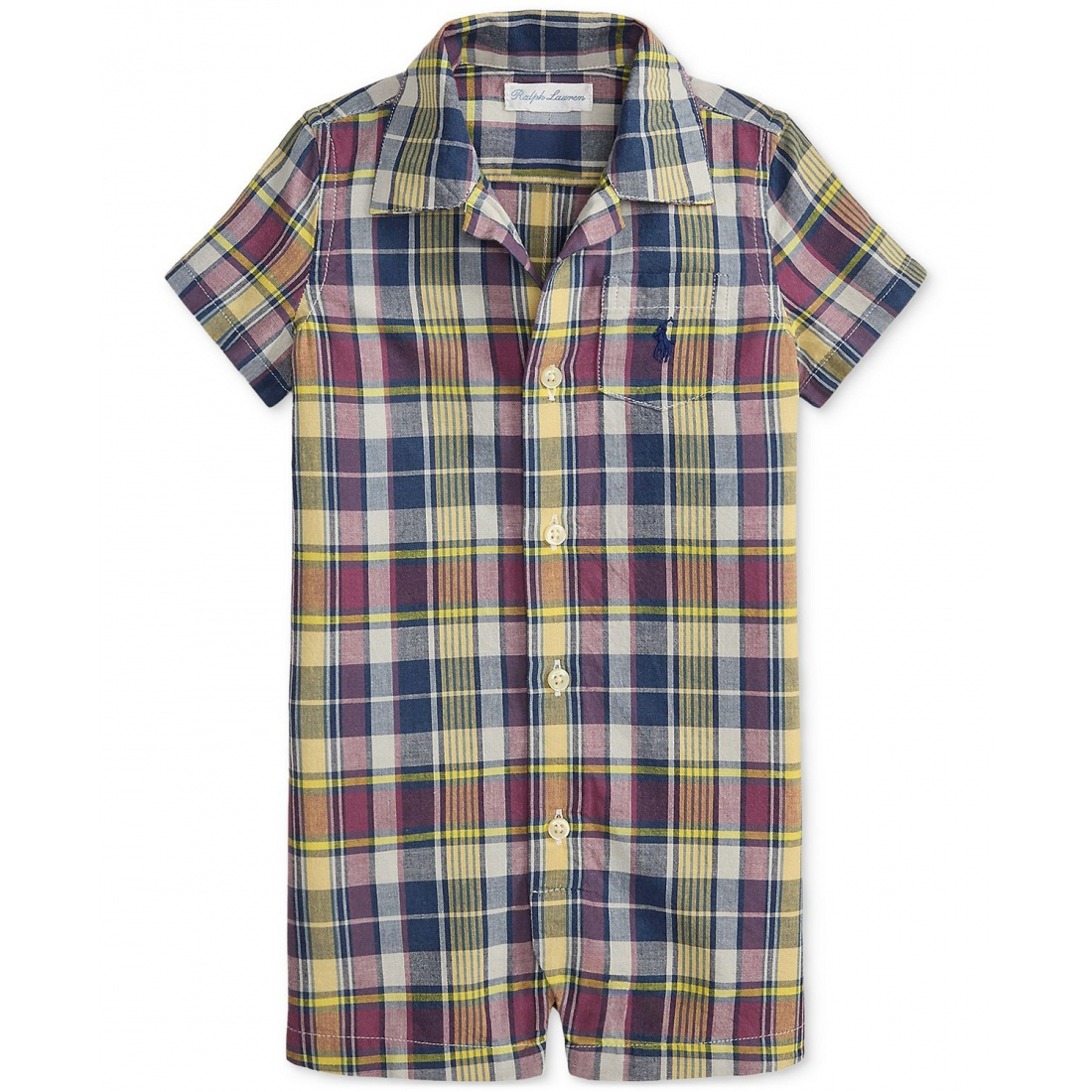 'Plaid Madras Shortalls' pour Bébés garçons
