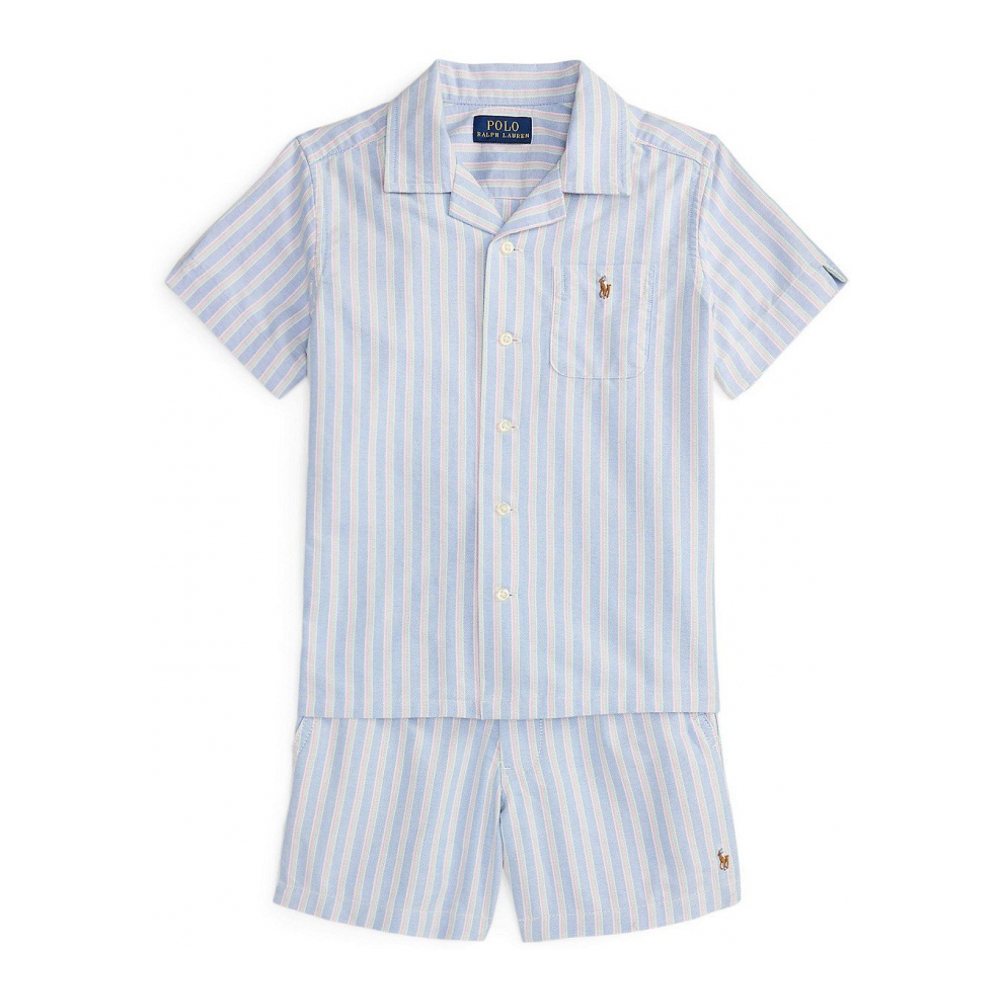 '2-Piece Oxford Polo Prepster Shirt and Shorts Set' pour Bambins garçons