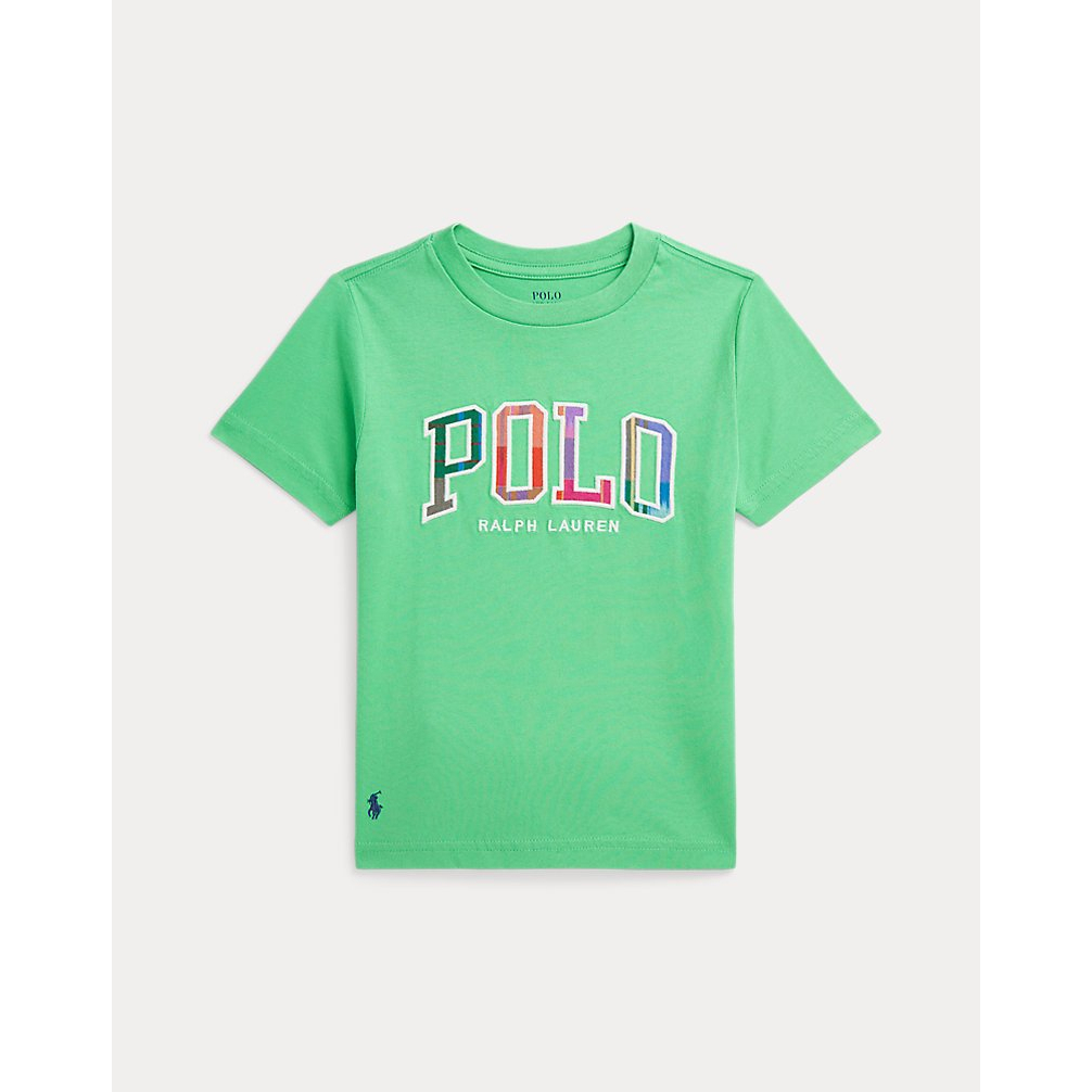 'Madras-Logo Cotton Jersey Tee' pour Petits garçons