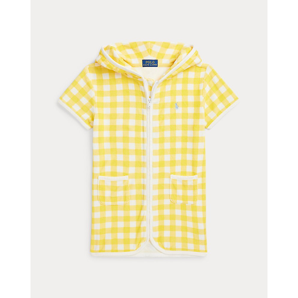Little Boy's 'Gingham Terry Hooded Cover-Up'