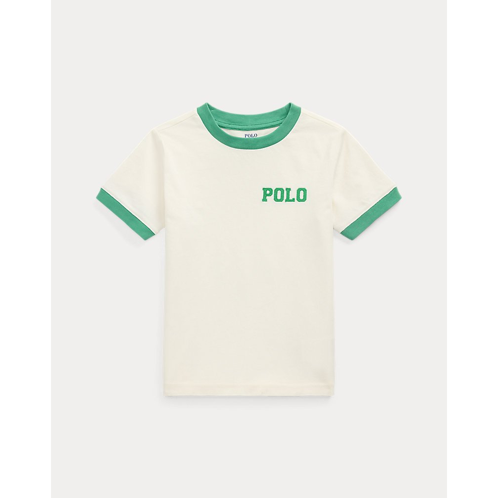 'Logo Cotton Jersey Ringer Tee' pour Garçons