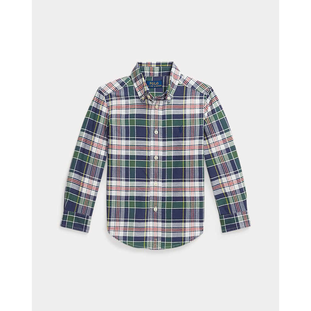 'Plaid Cotton Madras Shirt' pour Petits garçons