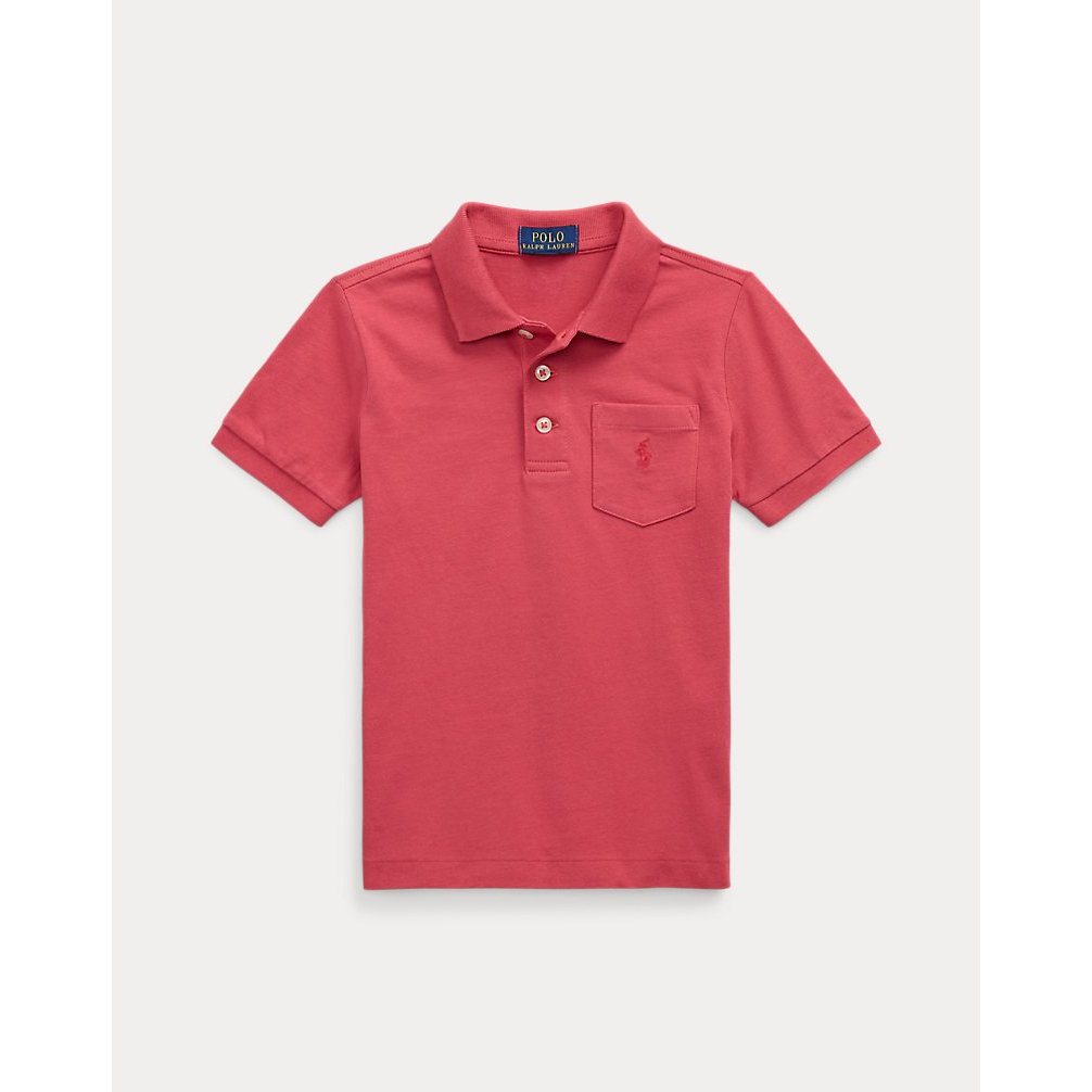 'Cotton Jersey Pocket Polo Shirt' pour Garçons