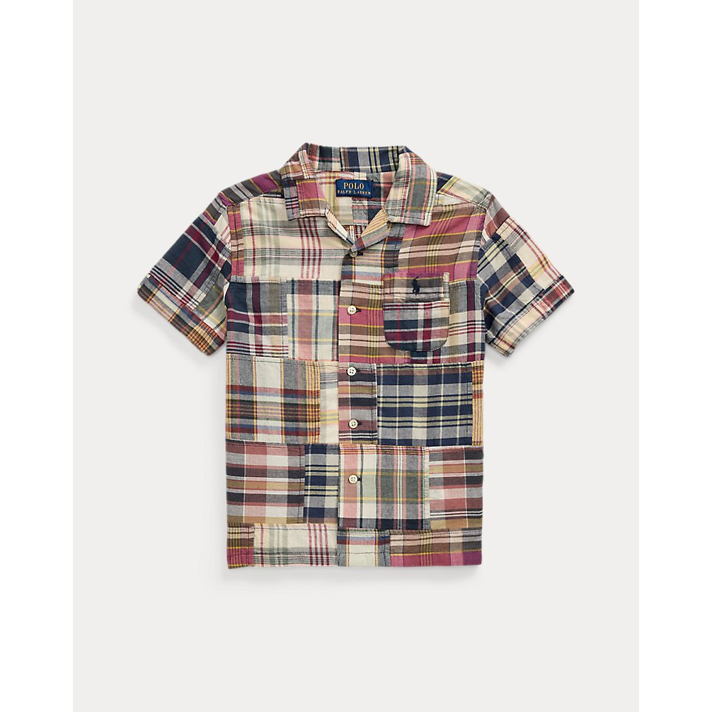 'Patchwork Madras Camp Shirt' pour Petits garçons