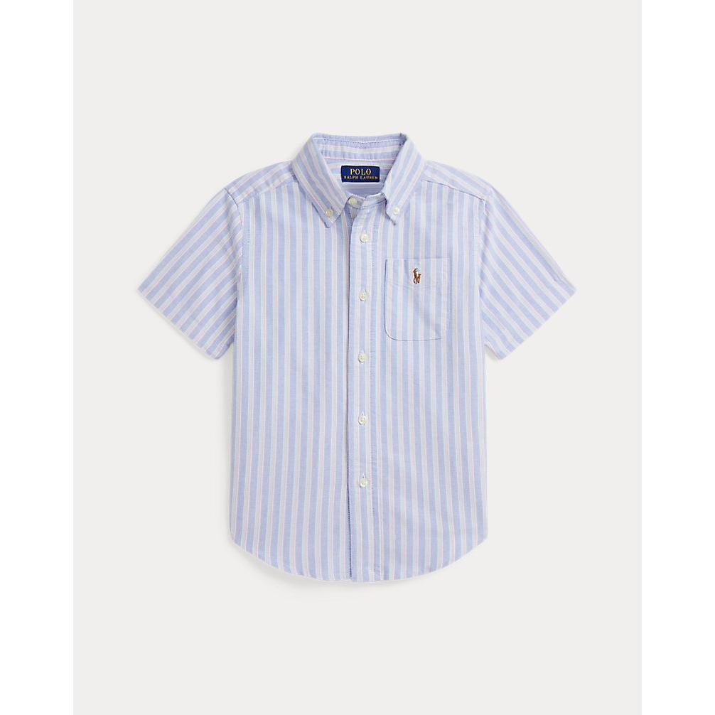 'Striped Cotton Oxford Short-Sleeve Shirt' für Kleiner Jungen