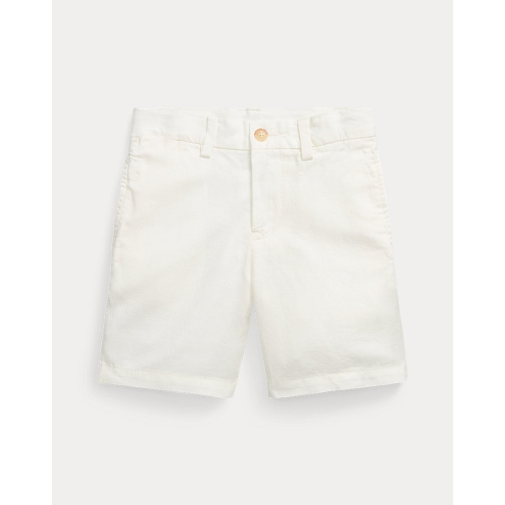 'Straight Fit Linen-Cotton Short' pour Petits garçons