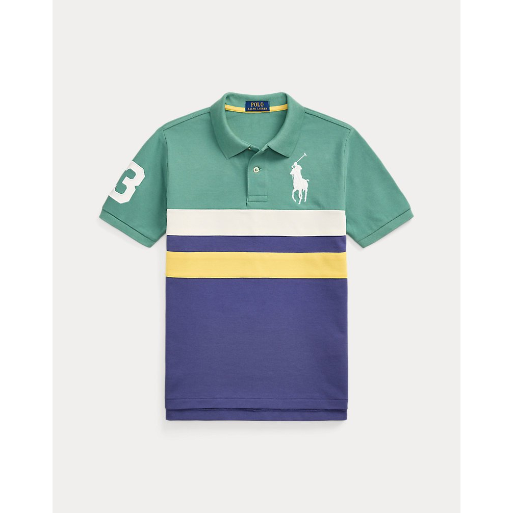 'Big Pony Cotton Mesh Polo Shirt' pour Grands garçons