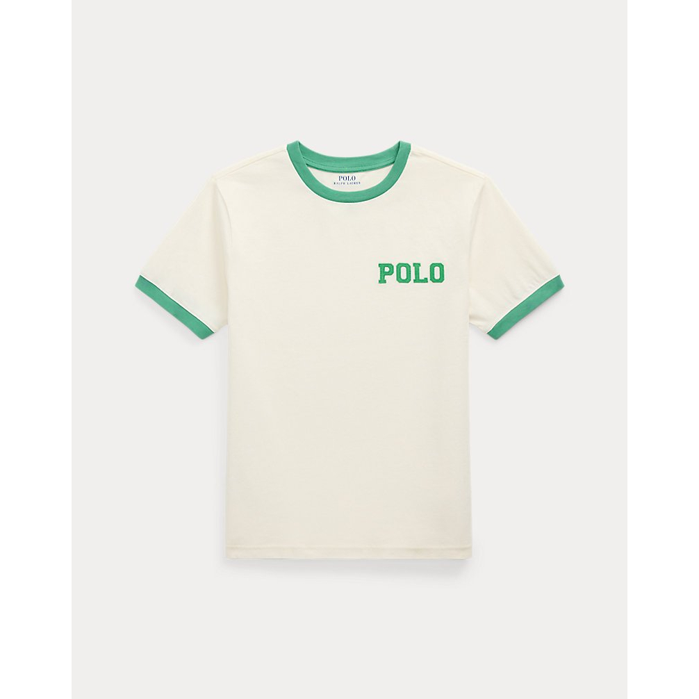 'Logo Cotton Jersey Ringer Tee' pour Grands garçons