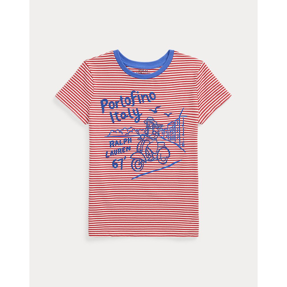 'Embroidered Portofino Cotton Jersey Tee' pour Grandes filles