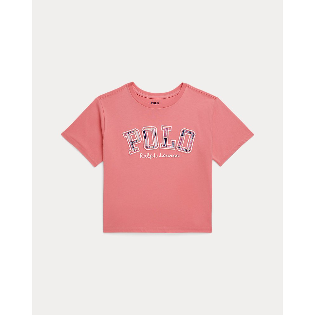'Logo Cotton Jersey Boxy Tee' pour Filles