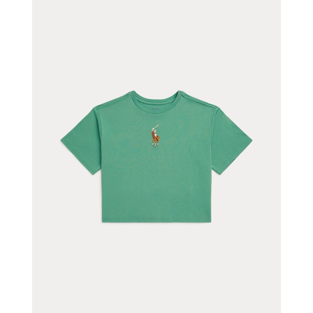 'Big Pony Cotton Jersey Boxy Tee' pour Filles