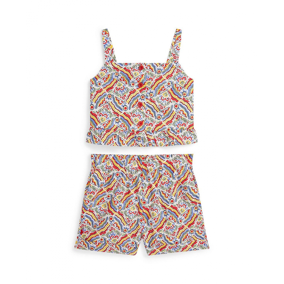 '2-Piece Riviera-Print Top and Short Set' pour Filles