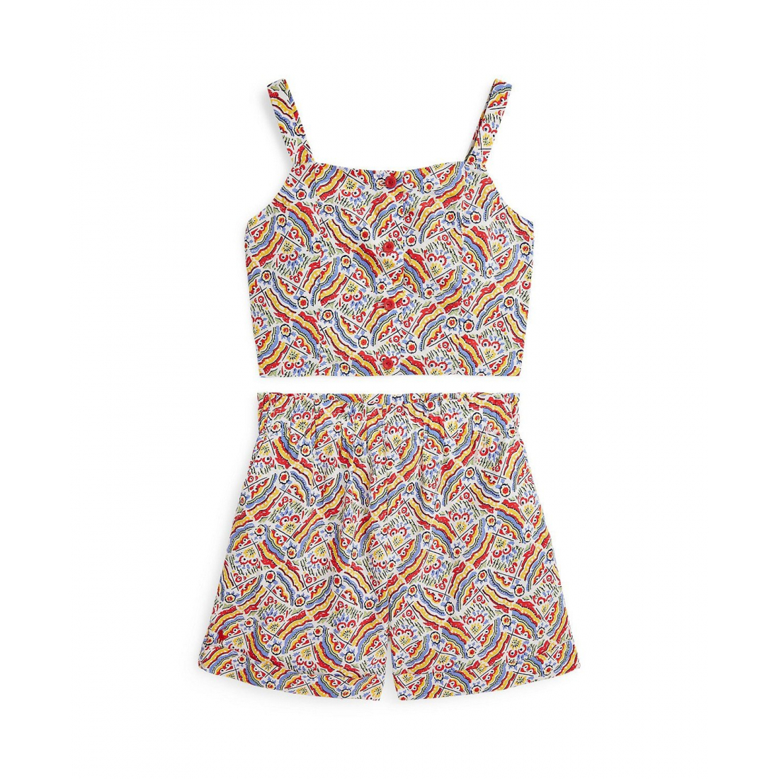 '2-Piece Riviera-Print Top and Short Set' pour Filles