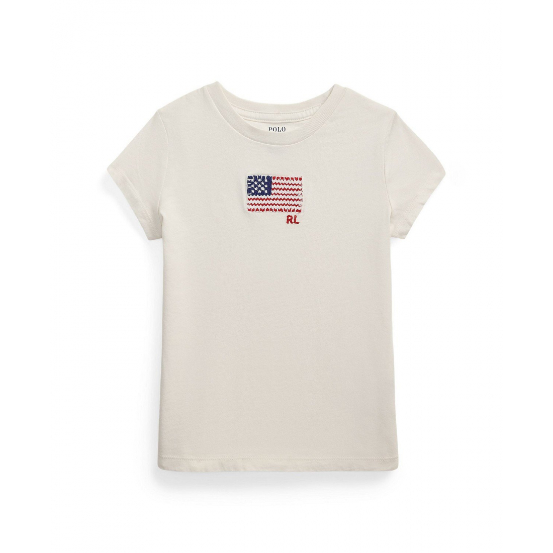 'Toddler and Little Girls Flag-Appliqué Jersey T-Shirt' pour Filles