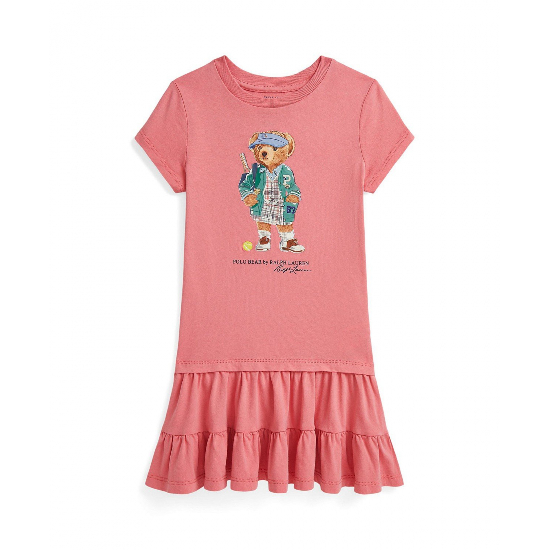 'Toddler and Little Girls Polo Bear Tiered Jersey Dress' pour Filles