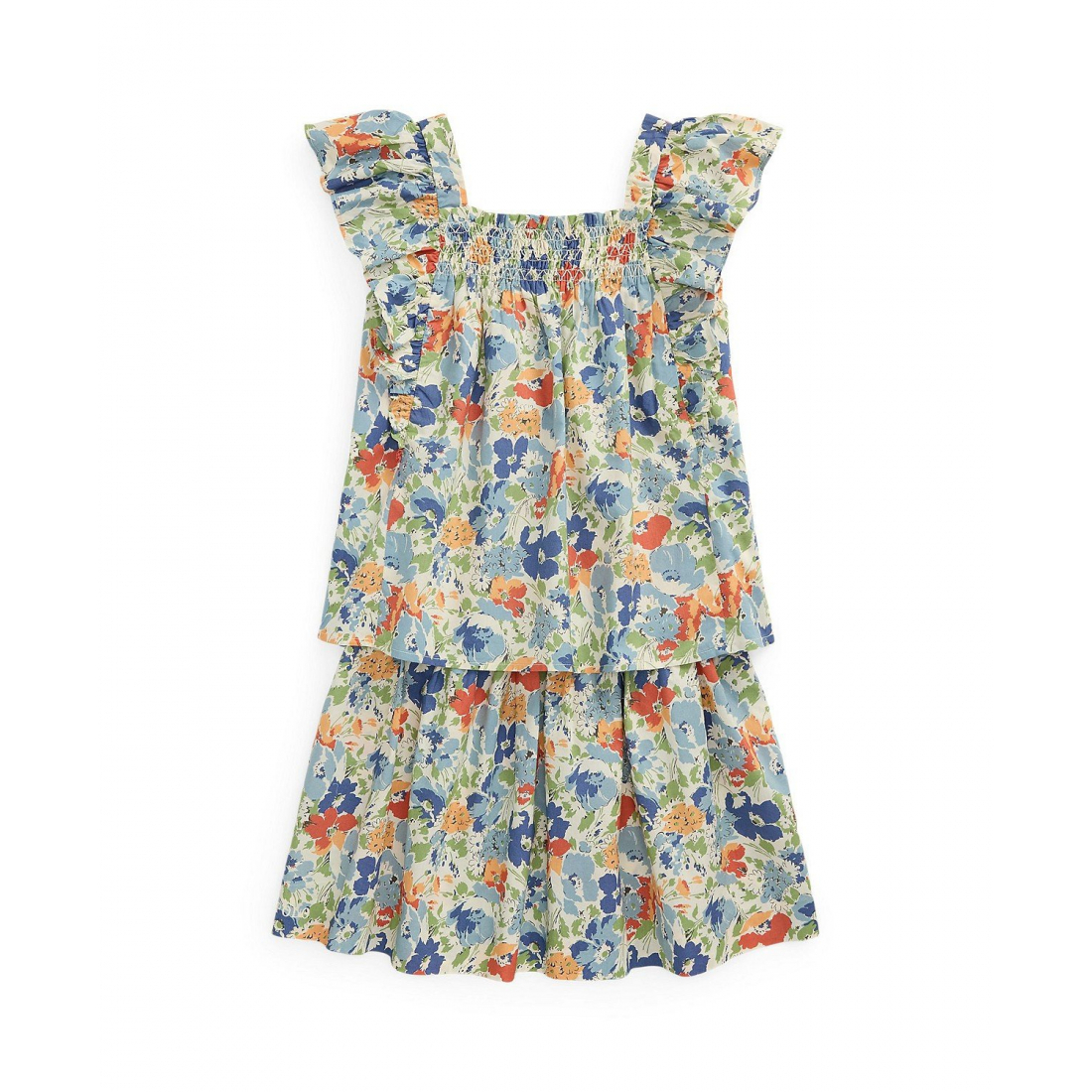 'Big Girls 2-Piece Floral Smocked Top and Skirt Set' pour Grandes filles