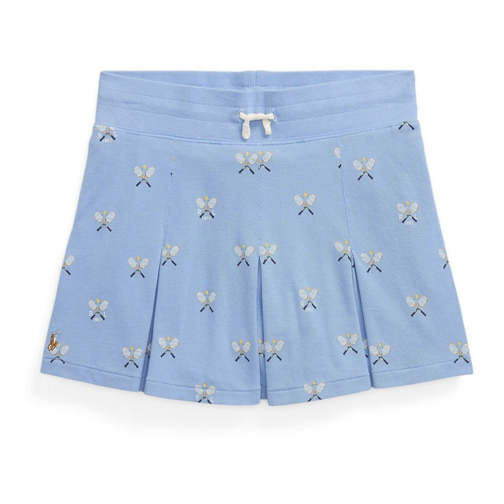 'Big Girls Tennis Print Stretch Mesh Skirt' pour Grandes filles