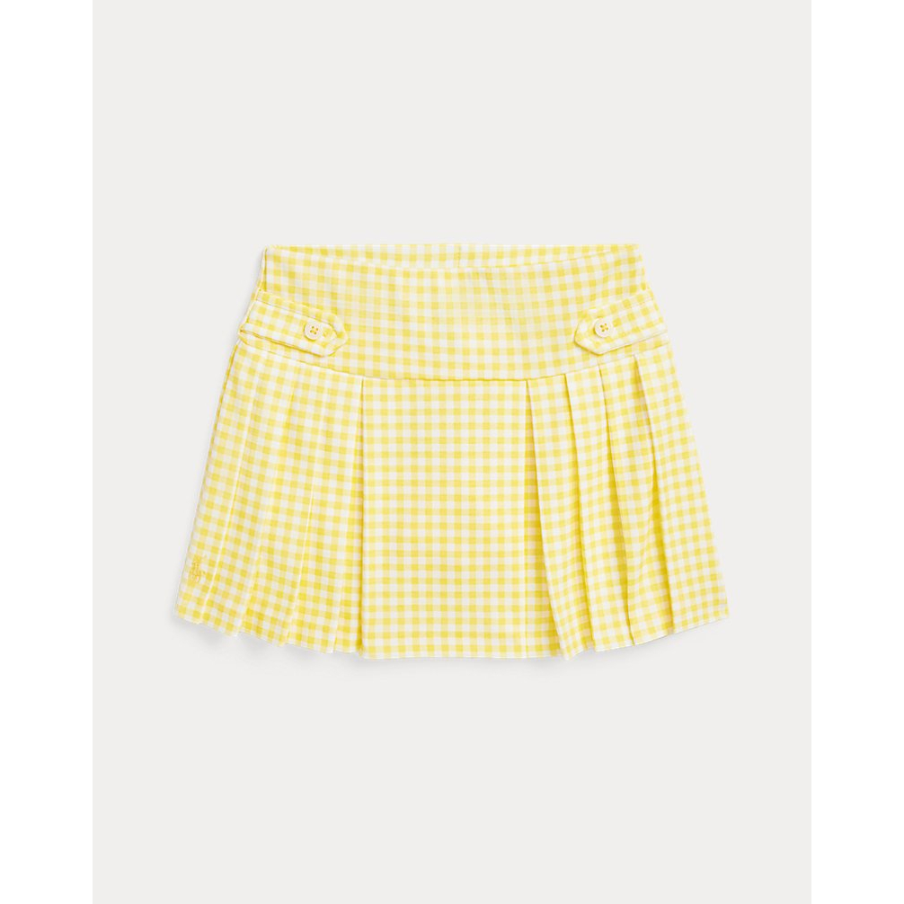 'Gingham Pleated Ponte Skort' pour Petites filles