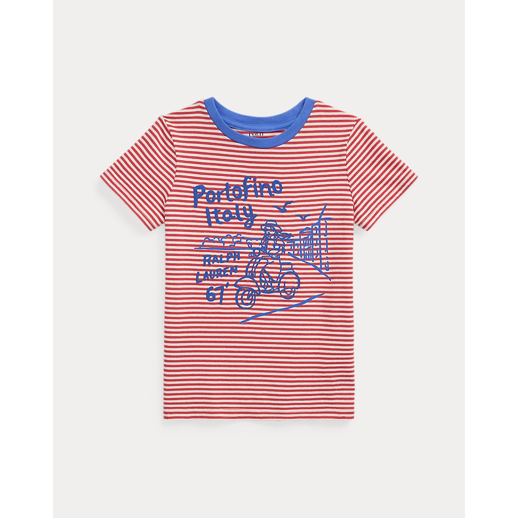 'Embroidered Portofino Cotton Jersey Tee' pour Petites filles