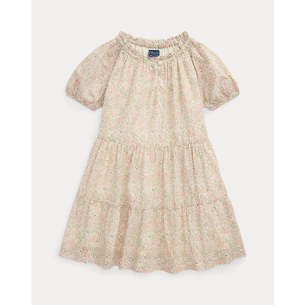 'Floral Tiered Cotton Batiste Dress' pour Filles
