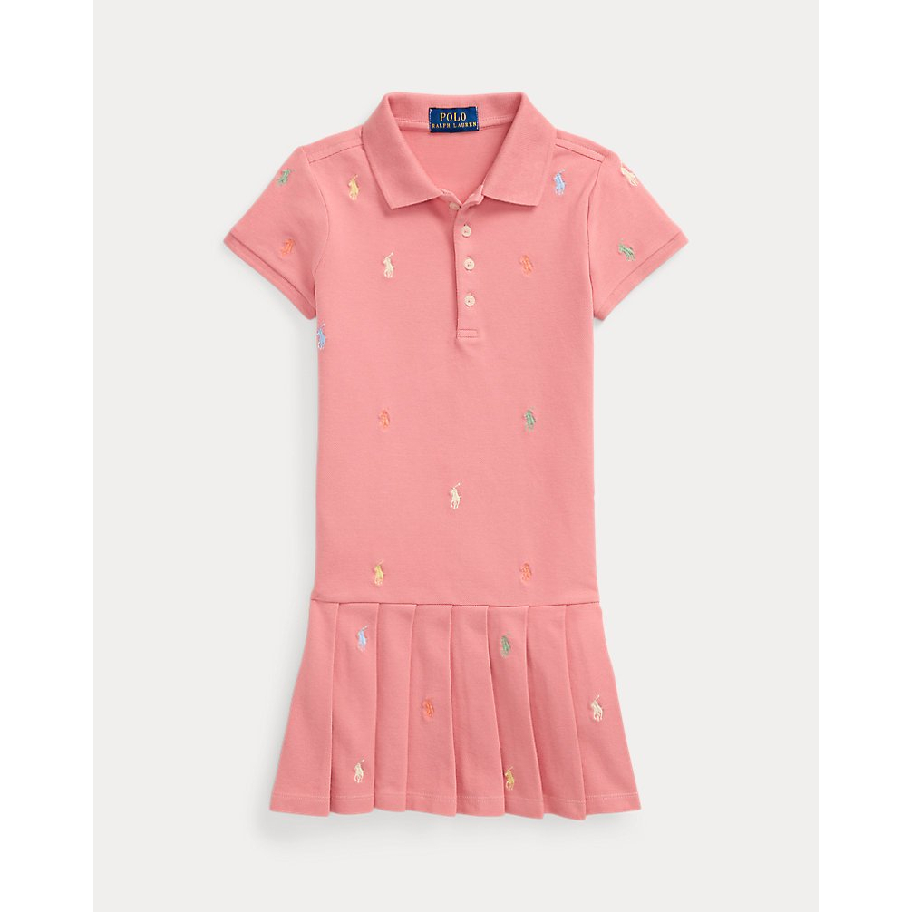 Little Girl's 'Polo Pony Stretch Mesh Polo Dress'