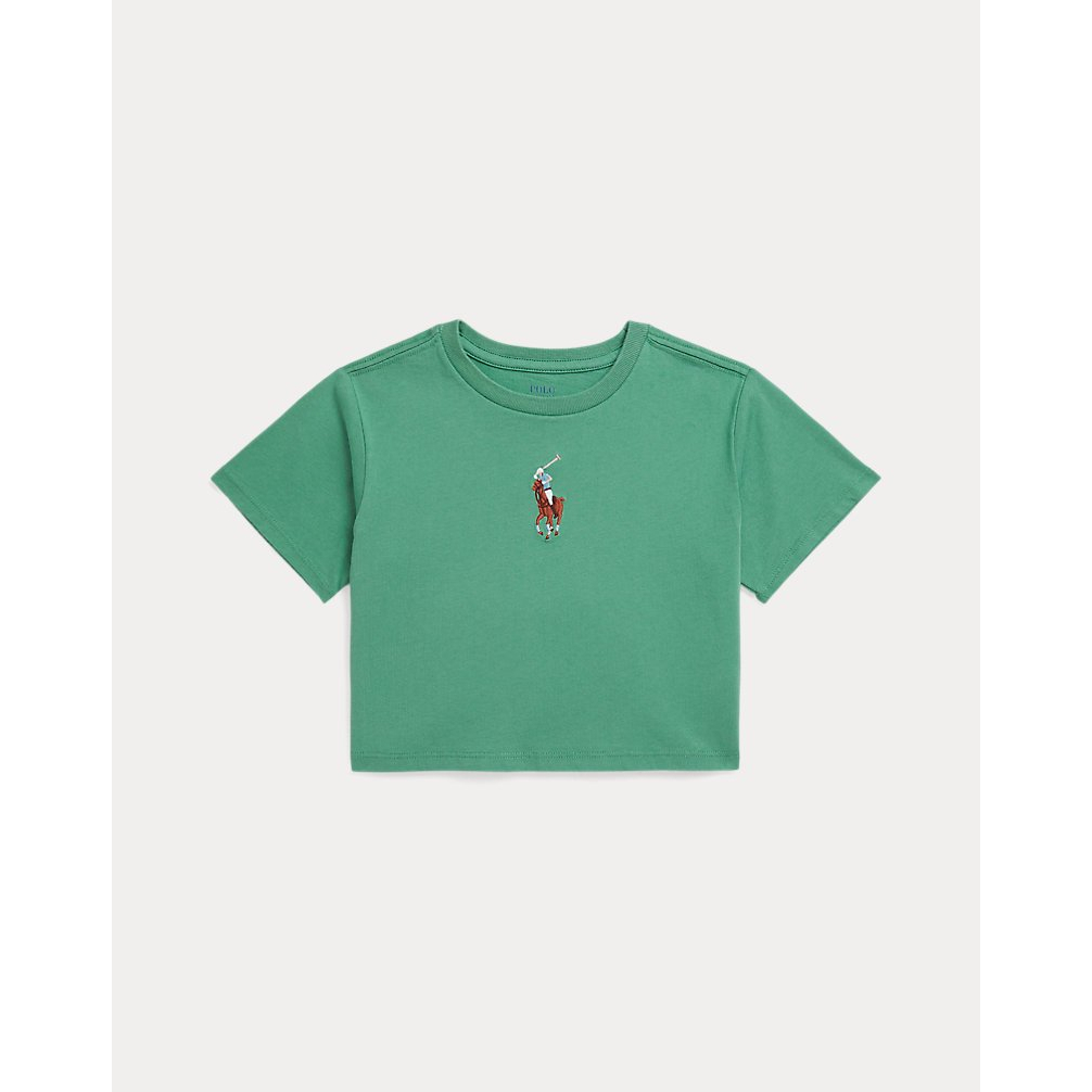 'Big Pony Cotton Jersey Boxy Tee' pour Filles