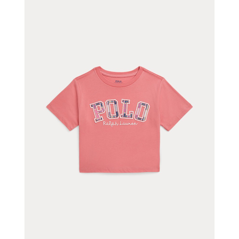 'Logo Cotton Jersey Boxy Tee' pour Filles