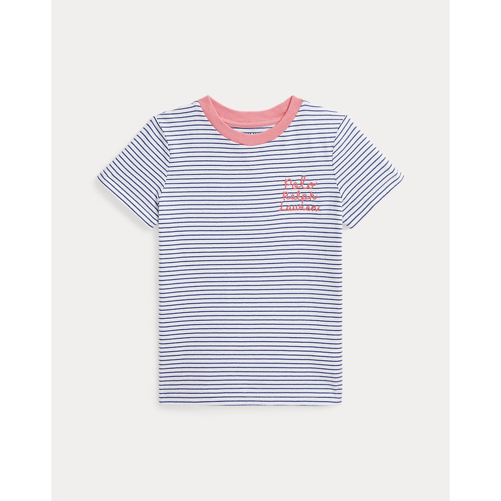 'Striped Logo Cotton Jersey Tee' pour Petites filles