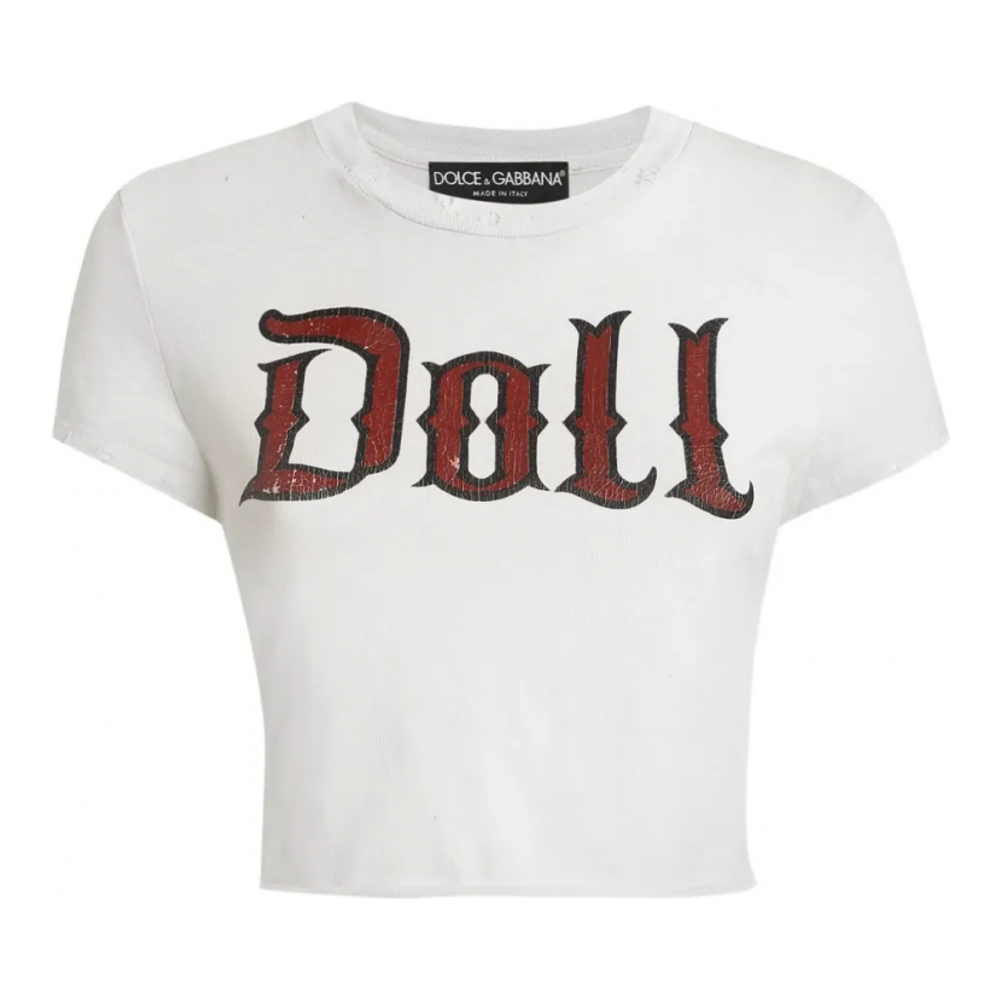 Crop Top 'Doll-Print' pour Femmes