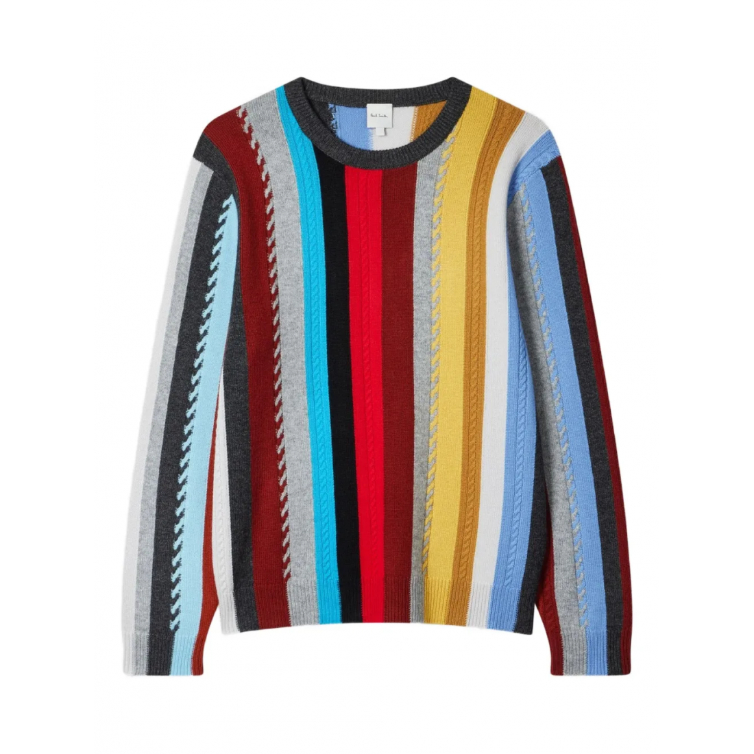 Men's 'Cable-Knit Striped' Cashmere Sweater